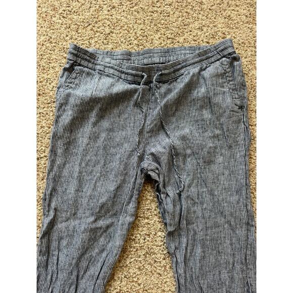 TALBOTS LINEN pants size women's 12; blue & white - Picture 8 of 8